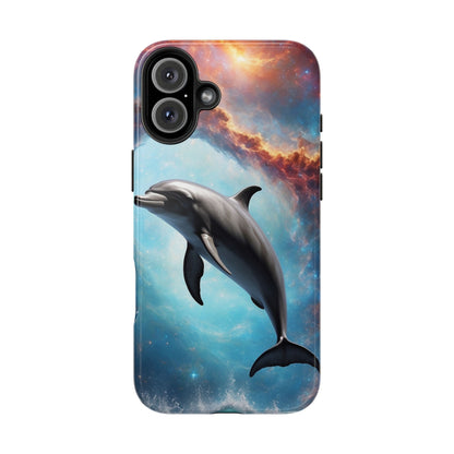 Cosmic Dolphin Space Vibes - iPhone Case