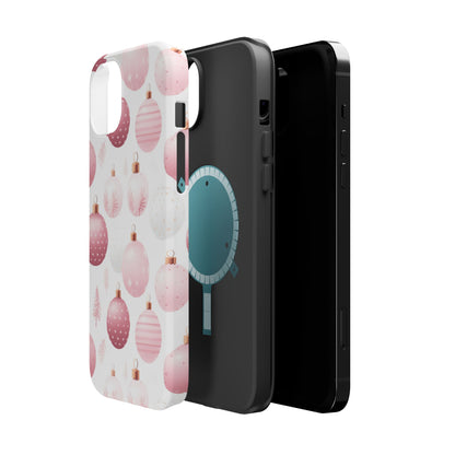 MagSafe iPhone Case: Merry in Pink – Christmas Balls