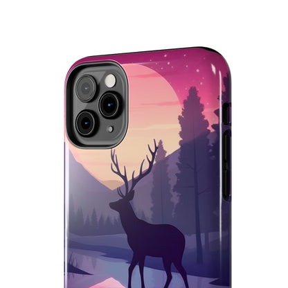 Twilight Elegance: Stag Reflection – iPhone Case