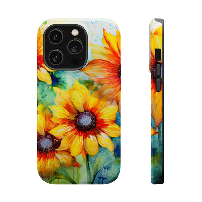 Watercolor Sunflower Splash - MagSafe iPhone Series Case