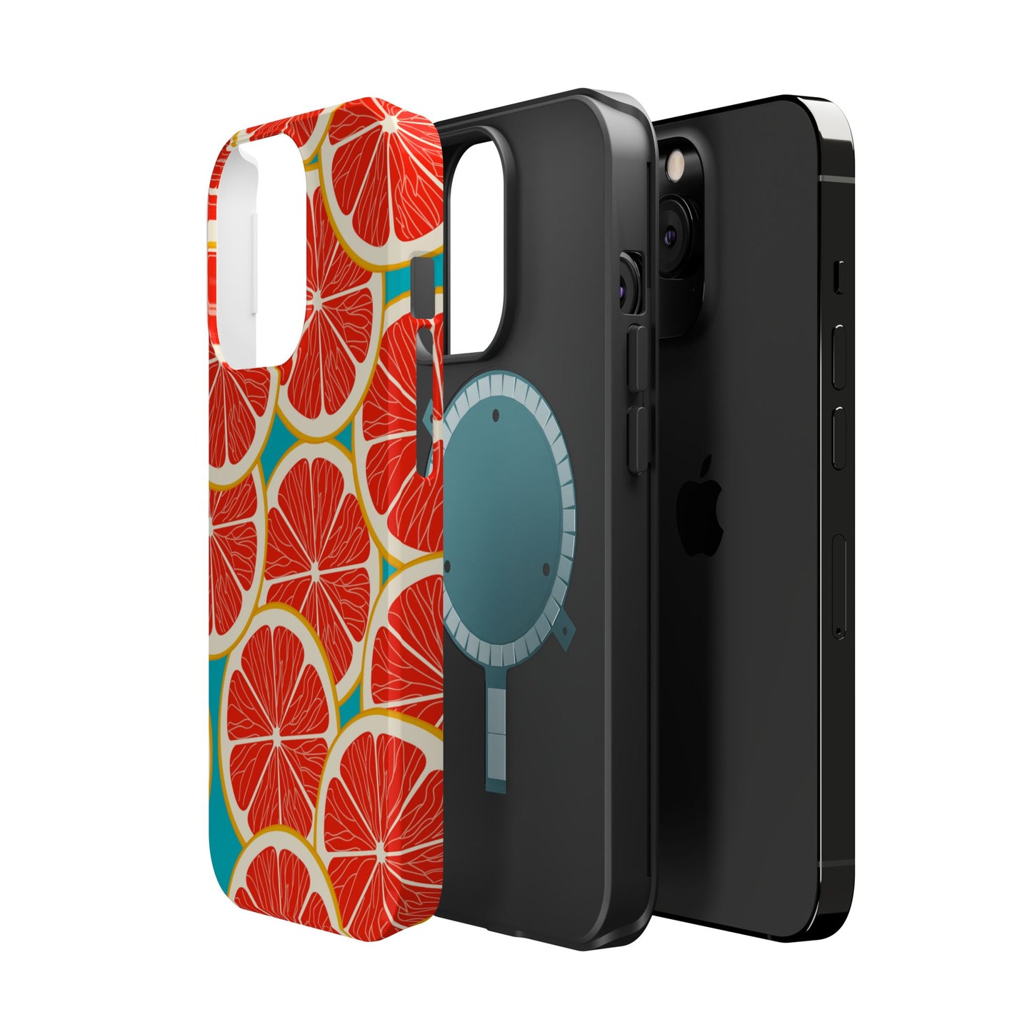 Ruby Grapefruit Pop Tough MagSafe iPhone Case – Vibrant Citrus Design, Shock-Resistant Protection