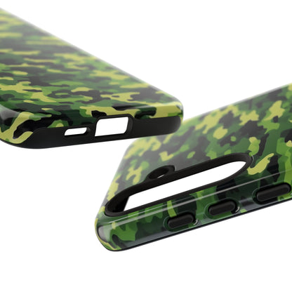 Green Woodland Camouflage – Samsung Galaxy Case, Tough Drop-Proof Design