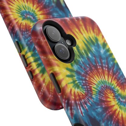 Retro Rainbow Tie-Dye MagSafe Case – Swirl Design