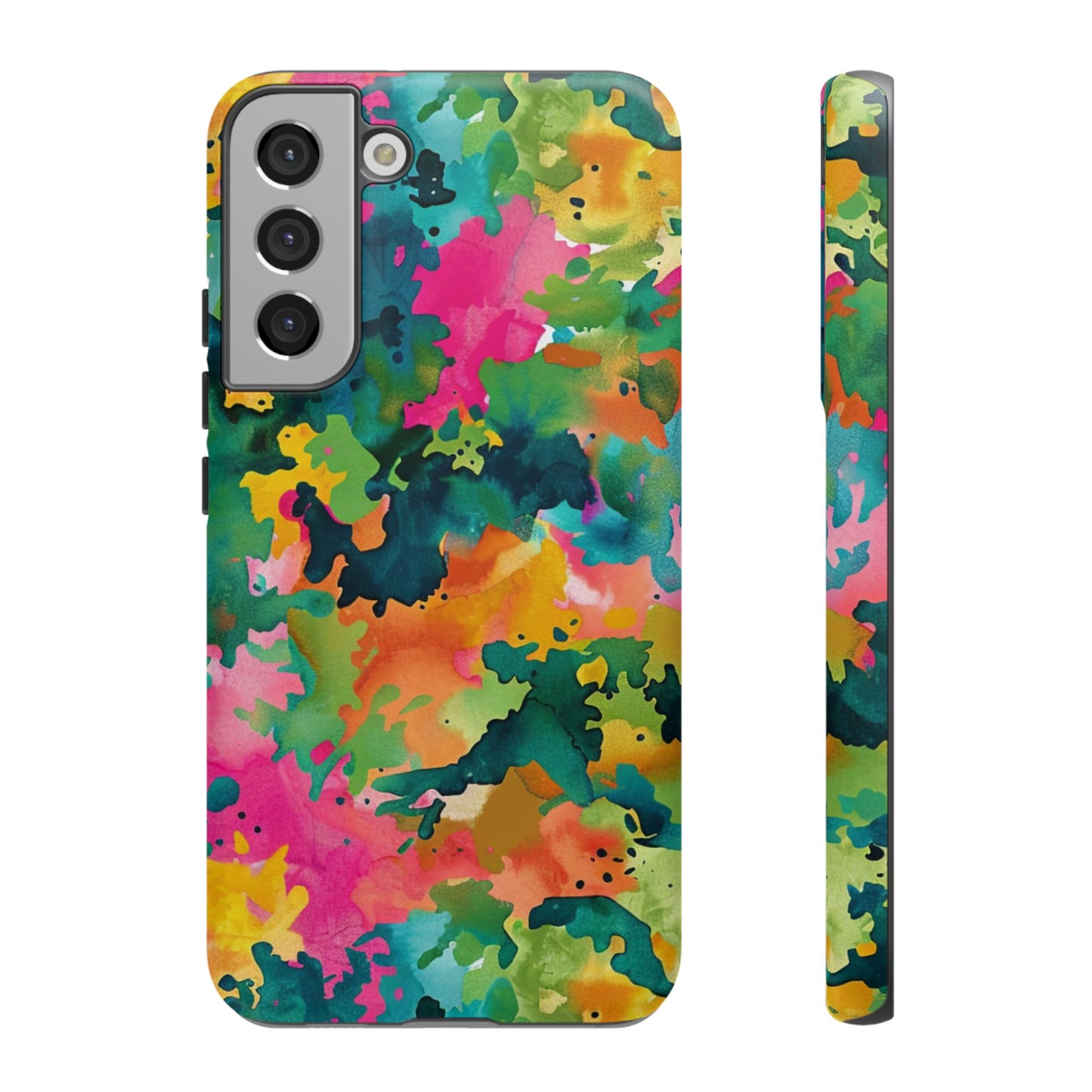 Vibrant Watercolor Splash Samsung Galaxy Case – Multicolor Abstract Artistic Design