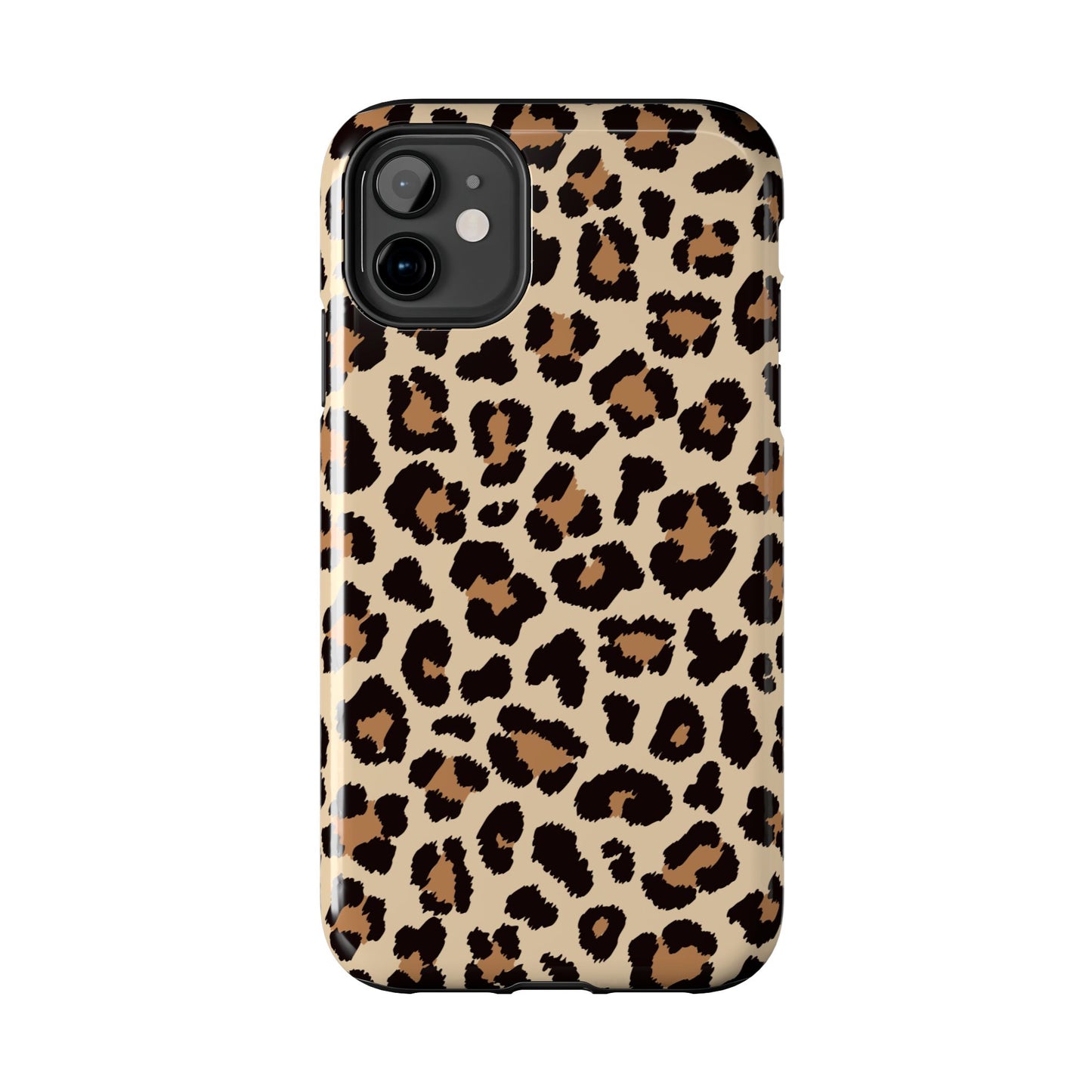 Wild Leopard Print Tough iPhone Case – Bold Animal Pattern Design with Dual-Layer Protection