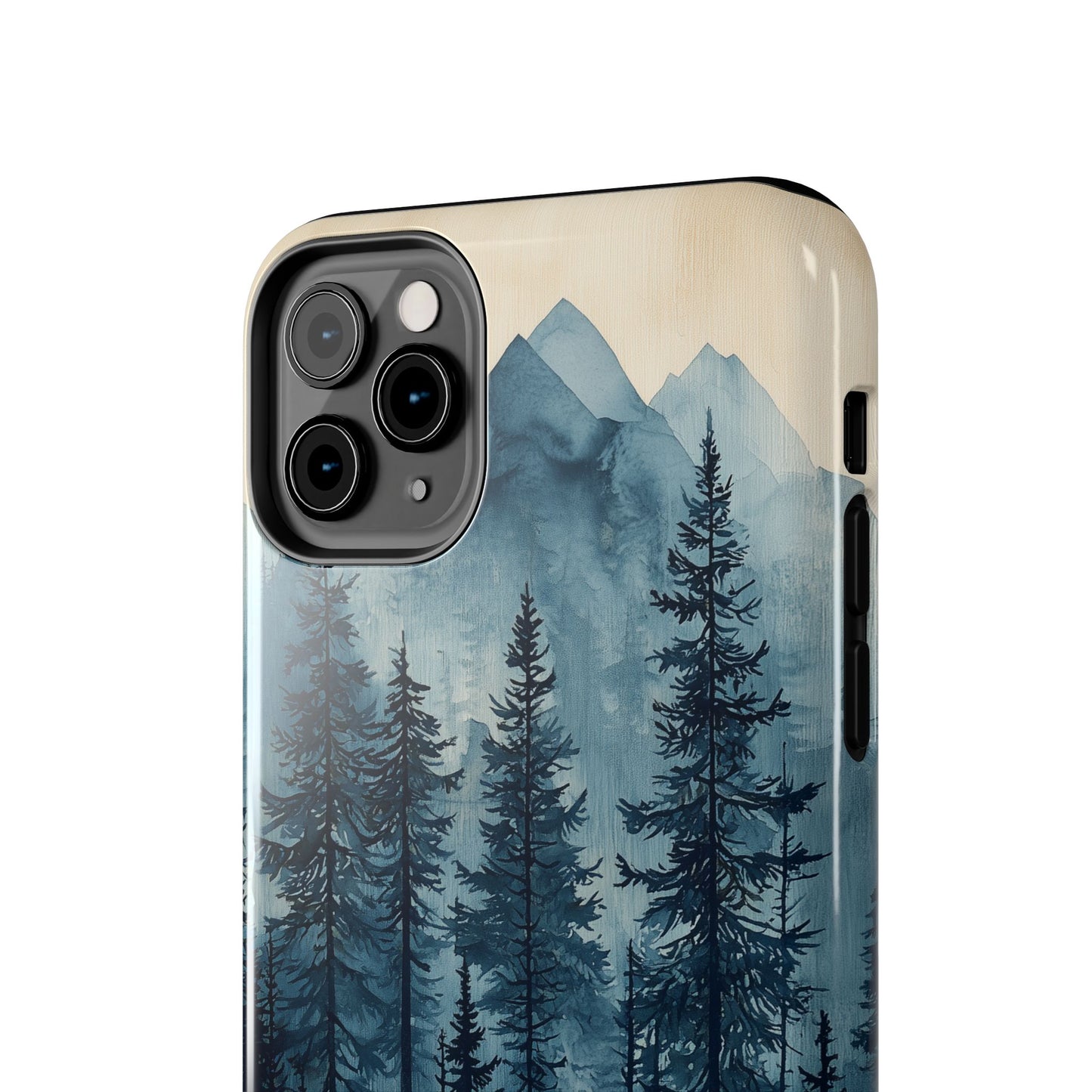 Misty Forest iPhone Case - Nature-Inspired Mountain Scene Protective Cover