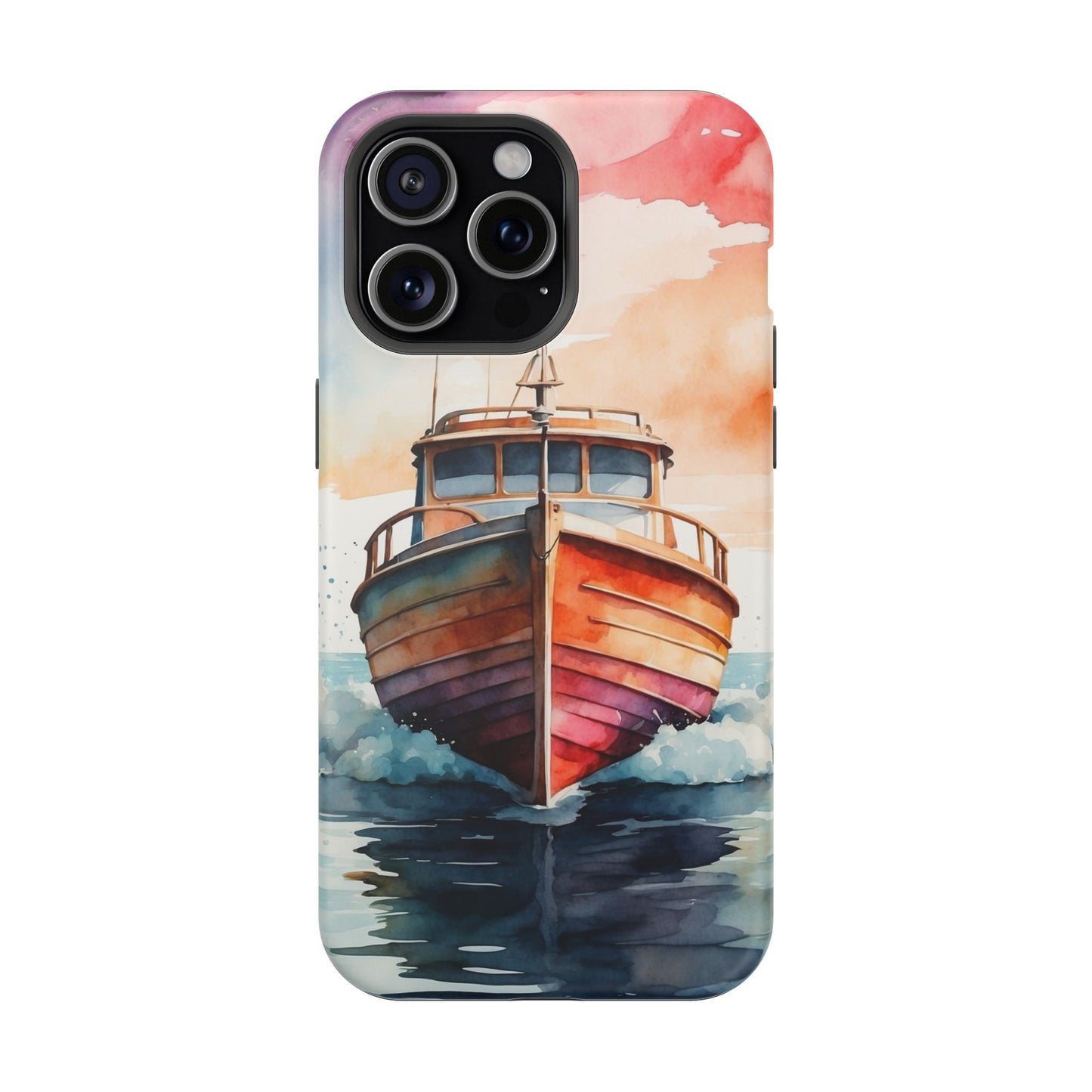 Sunset Sail Watercolor Boat –  MagSafe iPhone Series Case