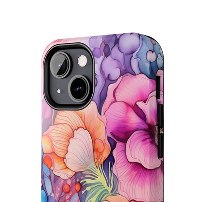 Bright Watercolor Floral Splash iPhone Series Case – Bold Artistic Design