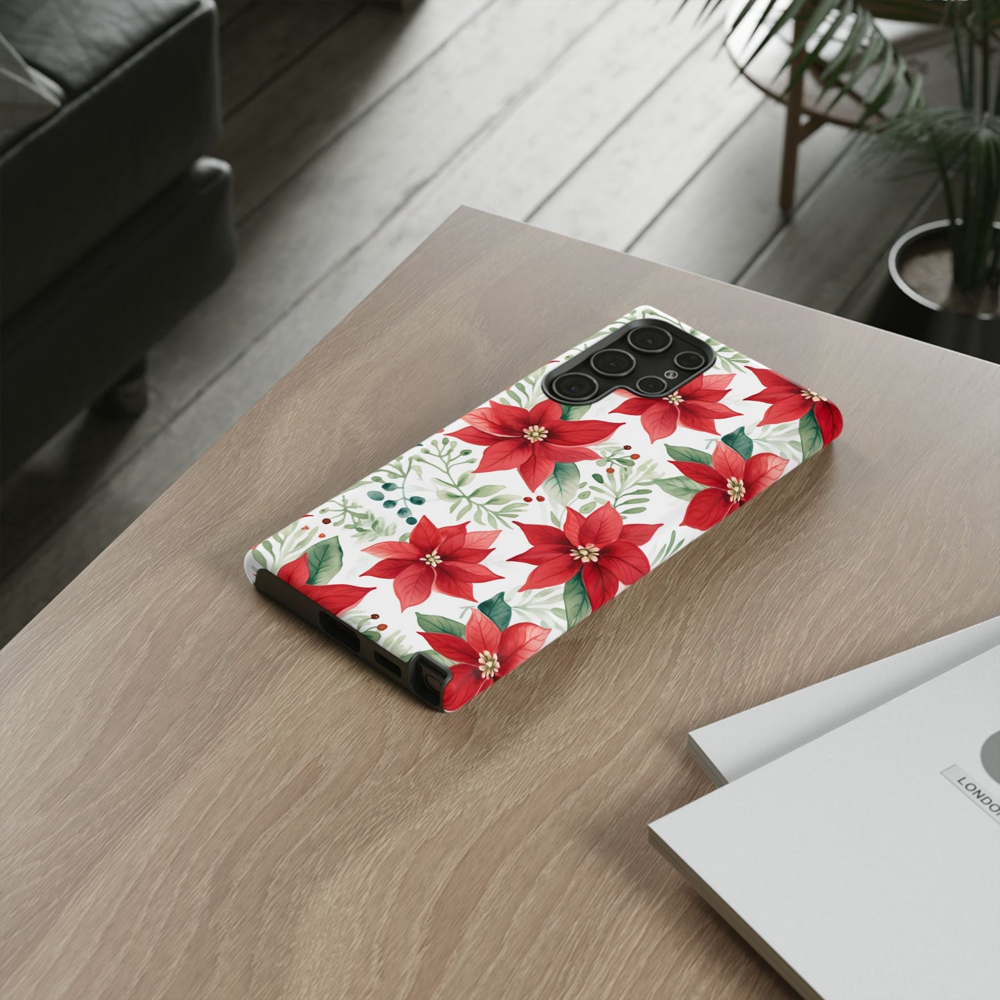 Festive Poinsettia Holiday Pattern – Samsung Galaxy Series Case