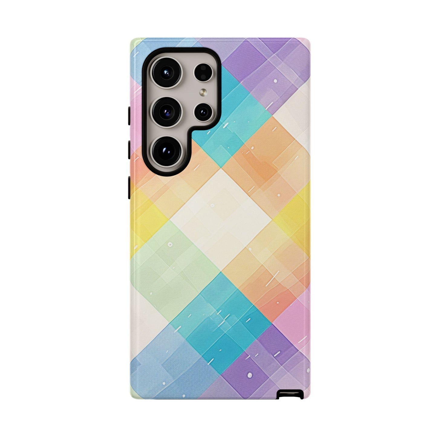 Pastel Plaid Watercolor iPhone Case