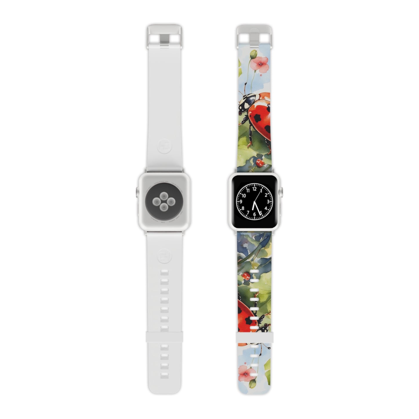 Watercolor Ladybug & Poppy Fields Apple Watch Band