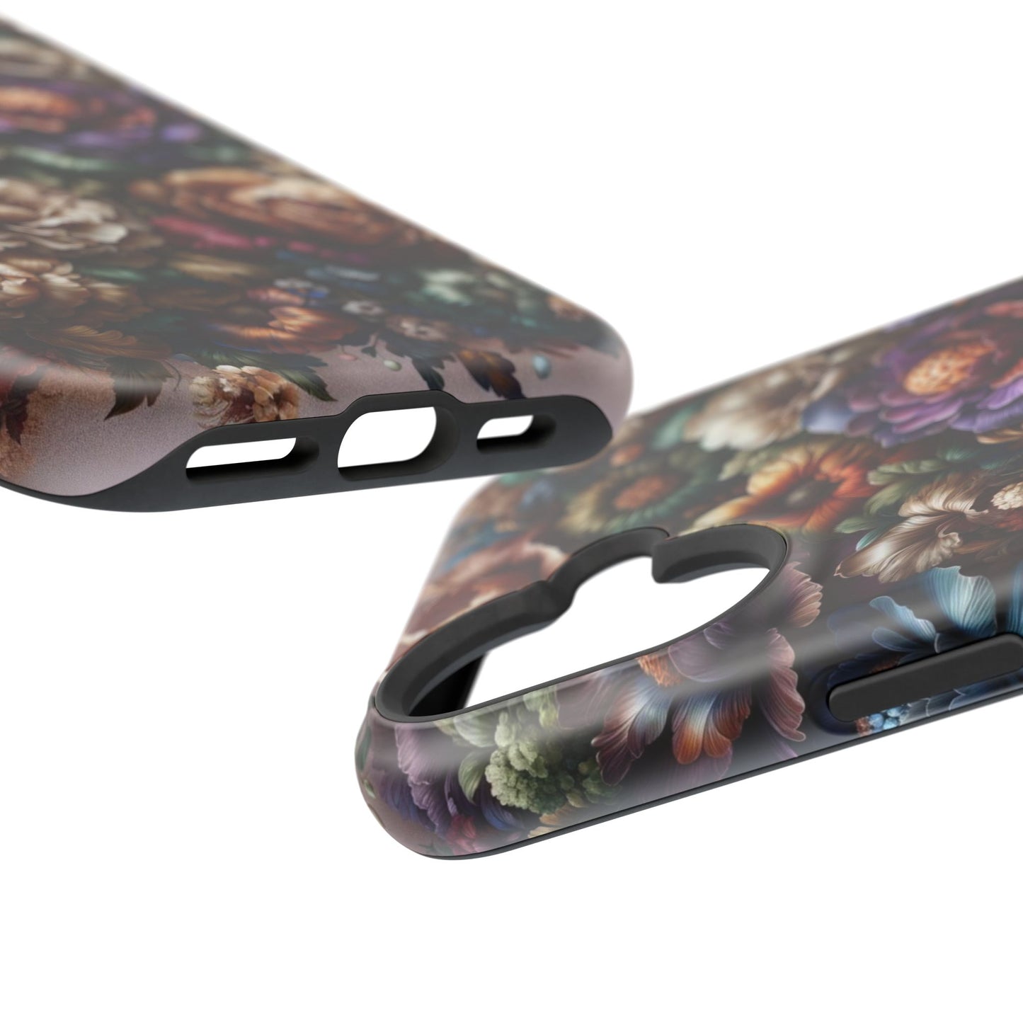 Floral Elegance MagSafe Compatible iPhone Case – Protective Dual-Layer Design with Vibrant Full-Wrap Print