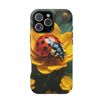 Yellow Blossoms with Bug Accent - MagSafe iPhone Case