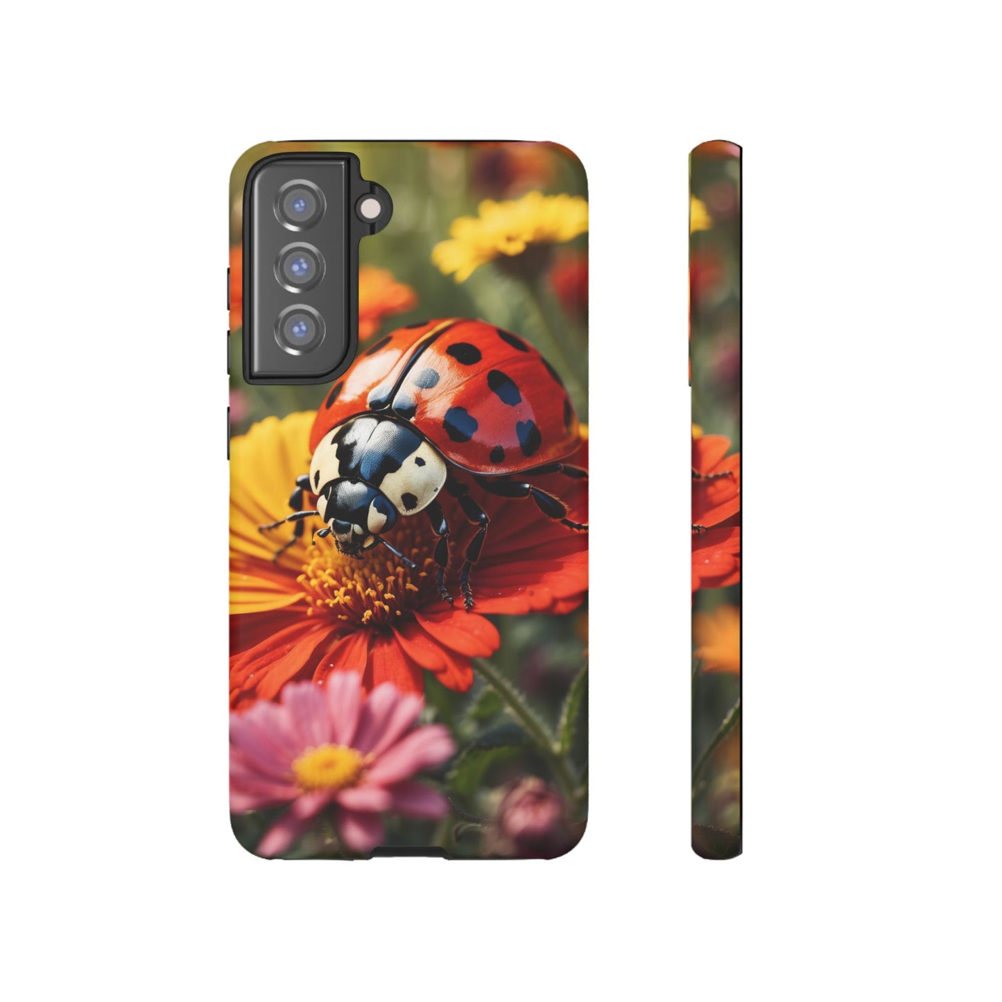 Ladybug on Orange Daisy - Samsung Galaxy Case