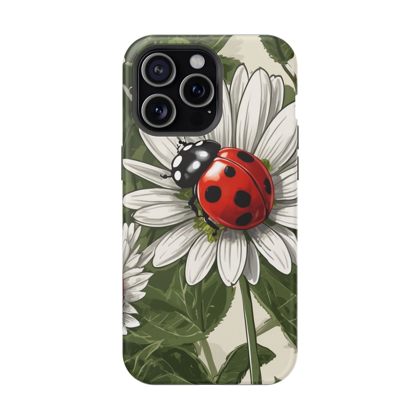 Ladybug & Daisy Garden Charm - MagSafe iPhone Case