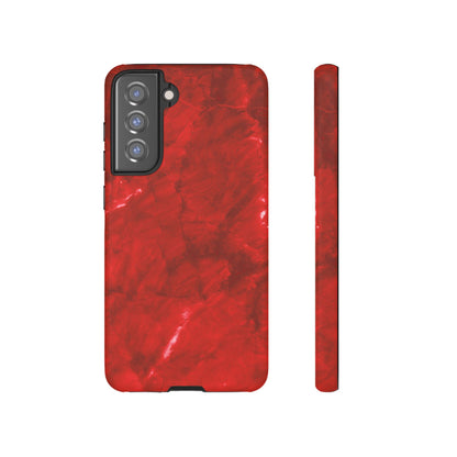 Bold Red Marble Samsung Galaxy Case – Luxe Modern Design with Vibrant Finish