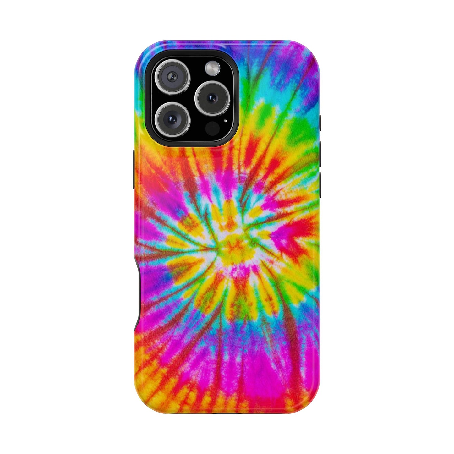 Rainbow Spiral Tie-Dye MagSafe Case – Vibrant Colors & Functionality