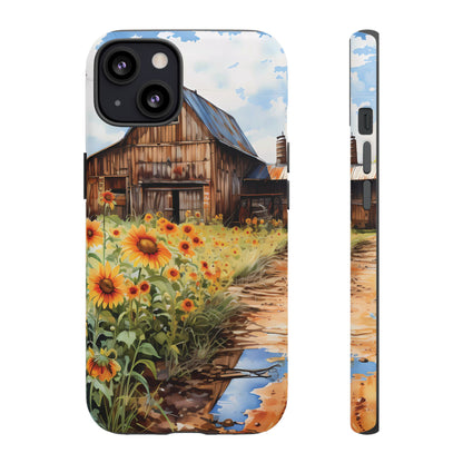 Sunflower iPhone Case  Rustic Farm Style