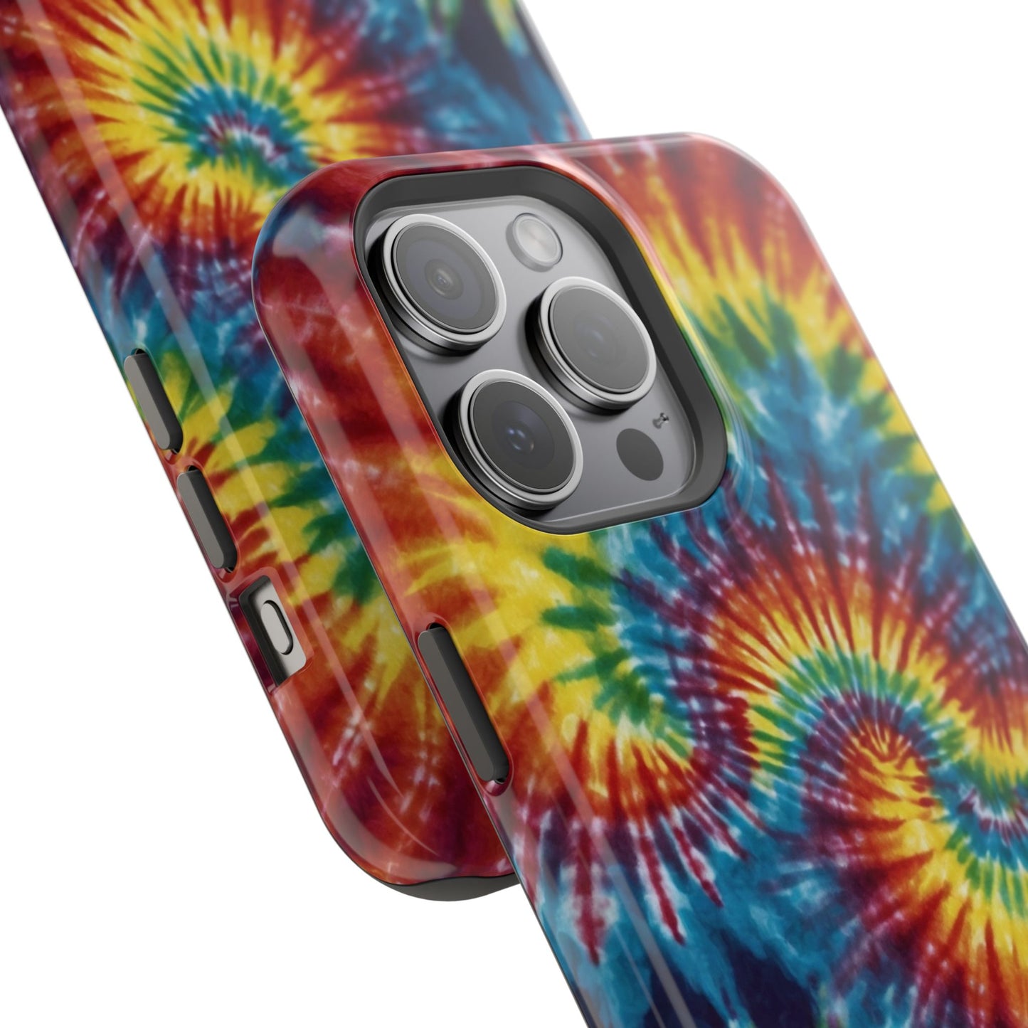 Retro Rainbow Tie-Dye MagSafe Case – Swirl Design