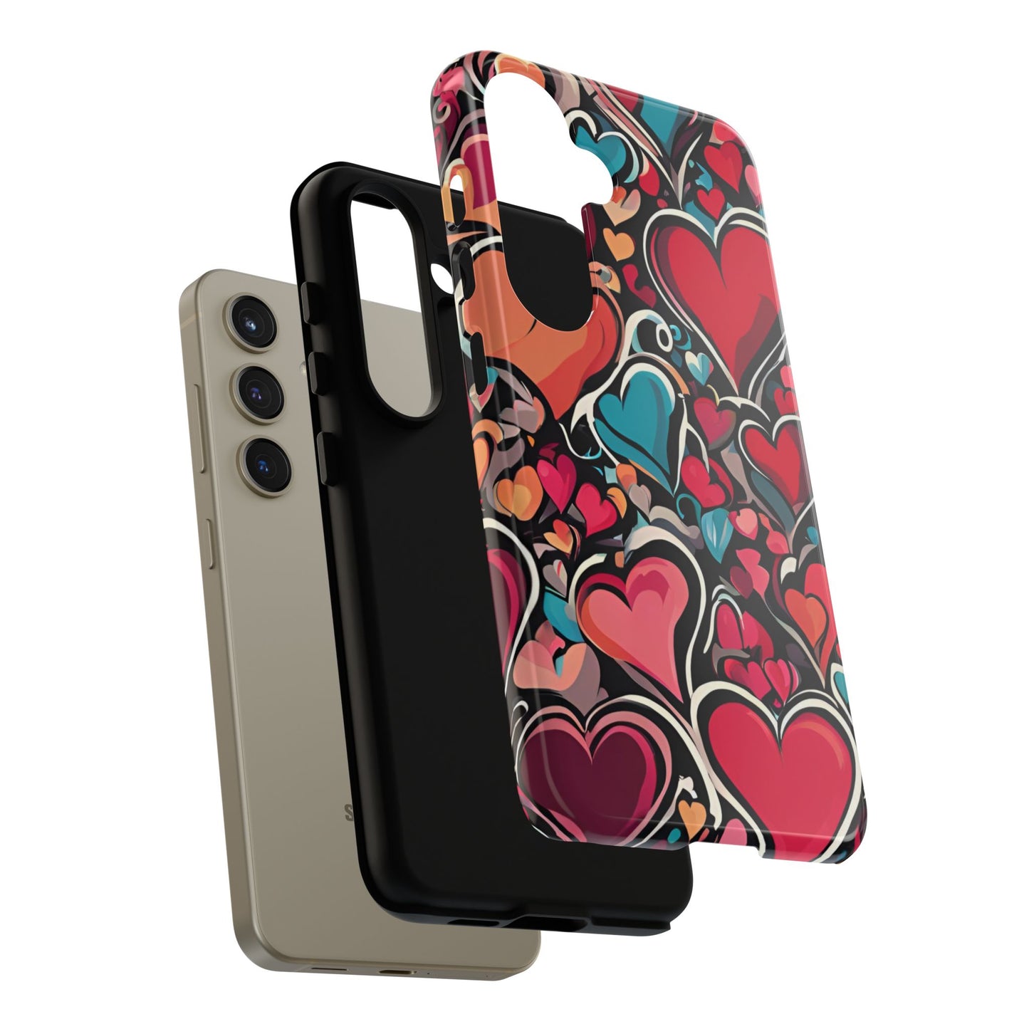 Vibrant Multicolor Heart Art – Samsung Galaxy Case