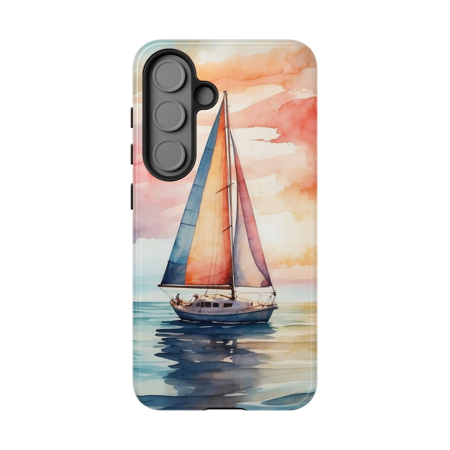 Sailboat Sunset Samsung Galaxy Case – Vibrant Watercolor Design
