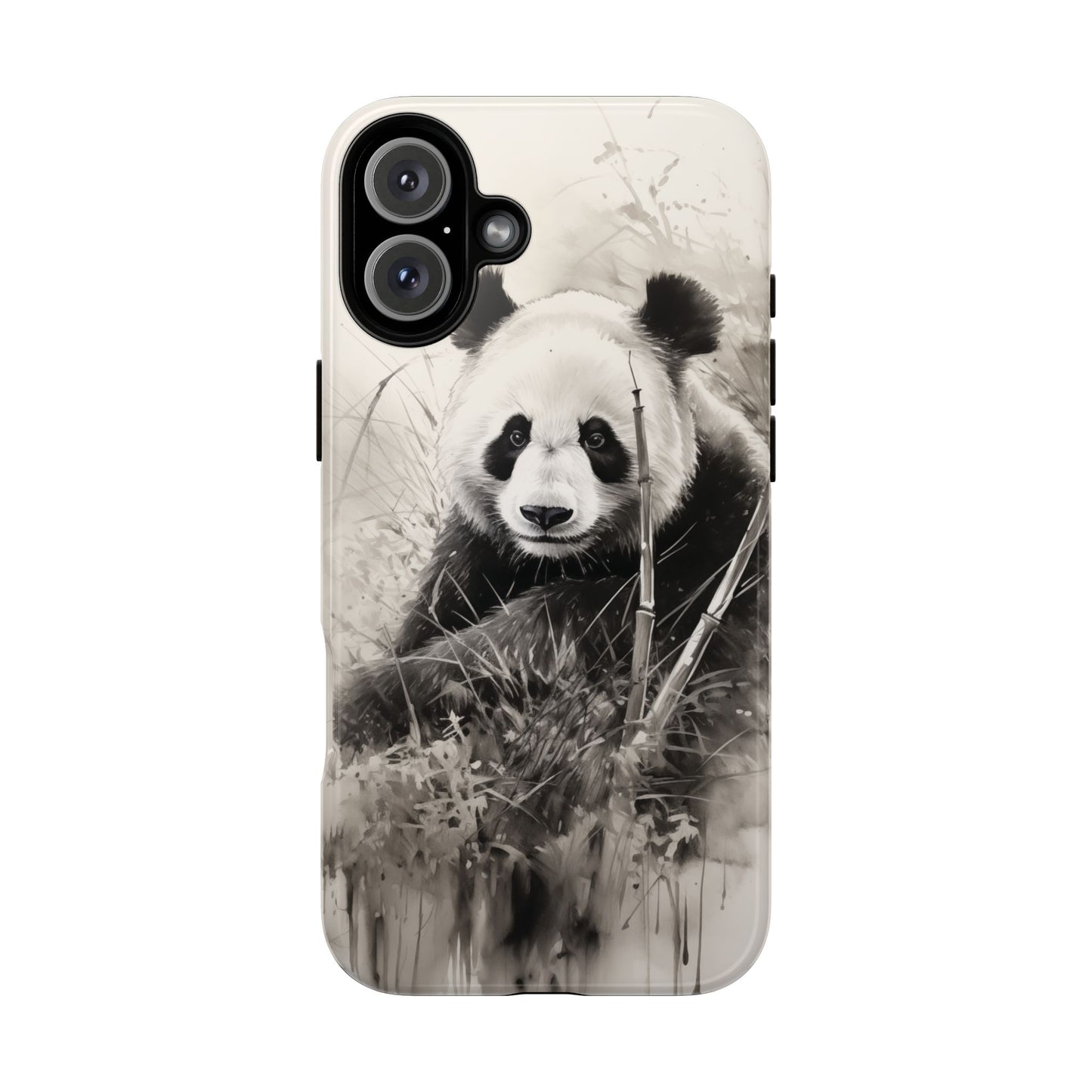 Premium Cute Phone Case: Charcoal Art Panda Bear