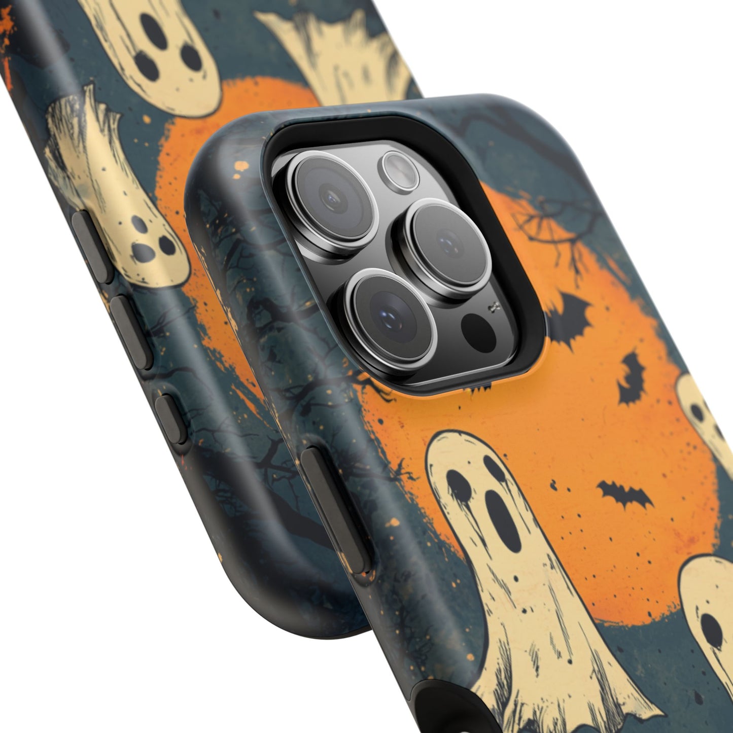 Haunted Ghosts & Full Moon MagSafe iPhone Case – Spooky Halloween Design