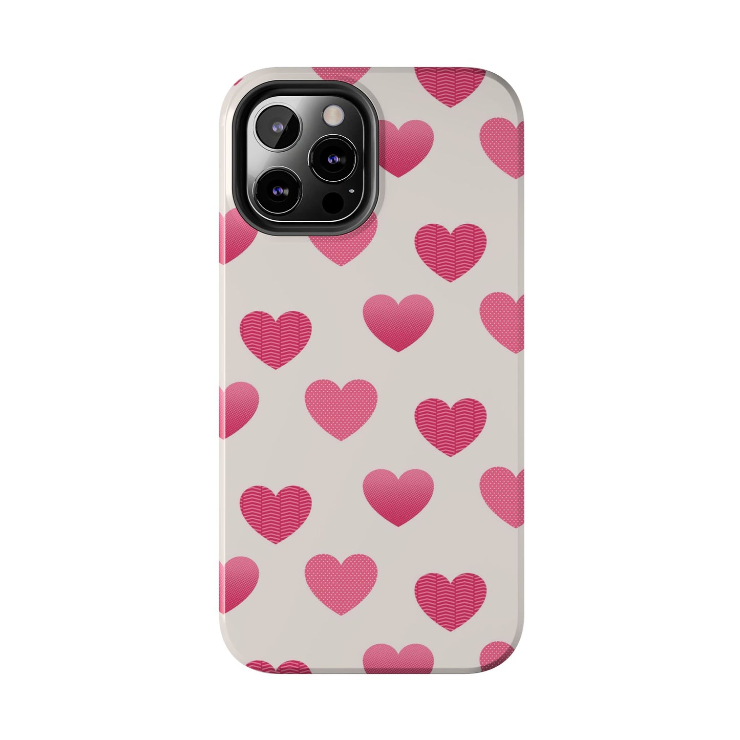 Textured Hearts iPhone Case