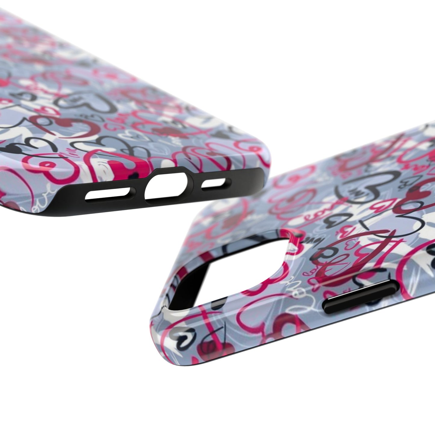 Graffiti Love Hearts iPhone Case