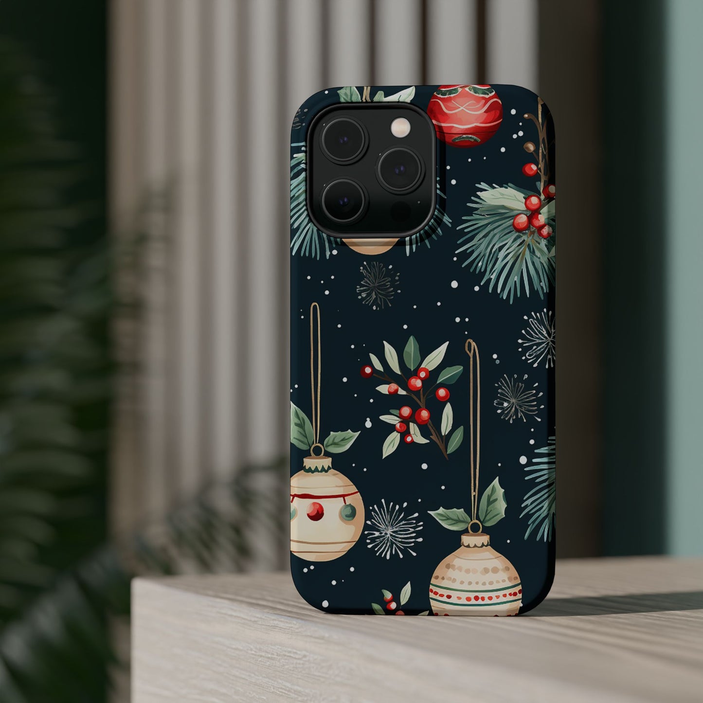 Elegant Christmas Ornaments and Pine - MagSafe iPhone Series Case