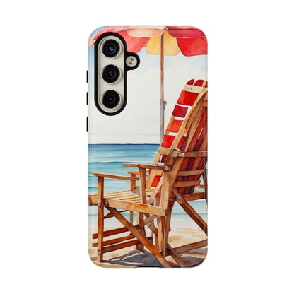 Beach Bliss Samsung Galaxy Case – Relaxing Seaside Chair and Umbrella Design