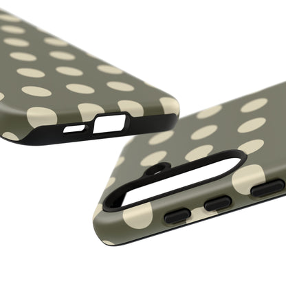 Vintage Green & Cream Polka Dots – Samsung Galaxy Case