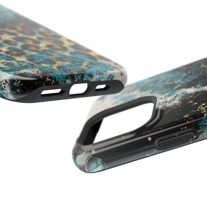 Turquoise Paisley Cowhide Leopard - MagSafe iPhone Series Case