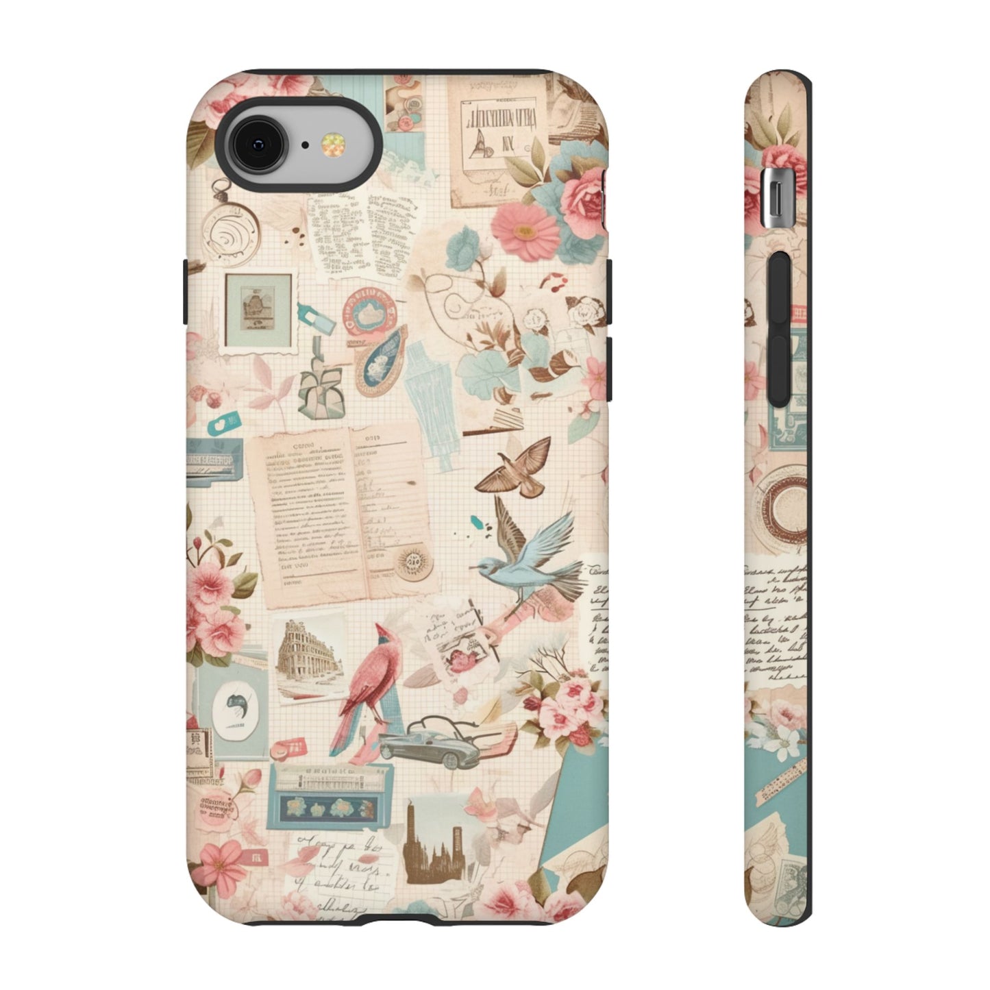 Vintage Collage iPhone Case - Retro Nostalgic Protective Cover