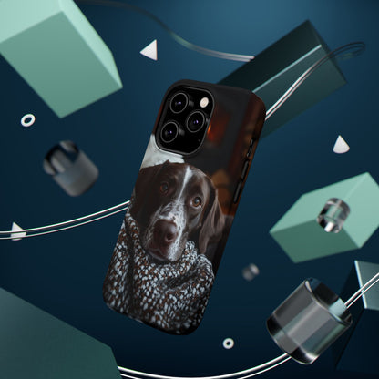 Majestic German Shorthaired Pointer MagSafe iPhone Case – Sunset Prairie Design