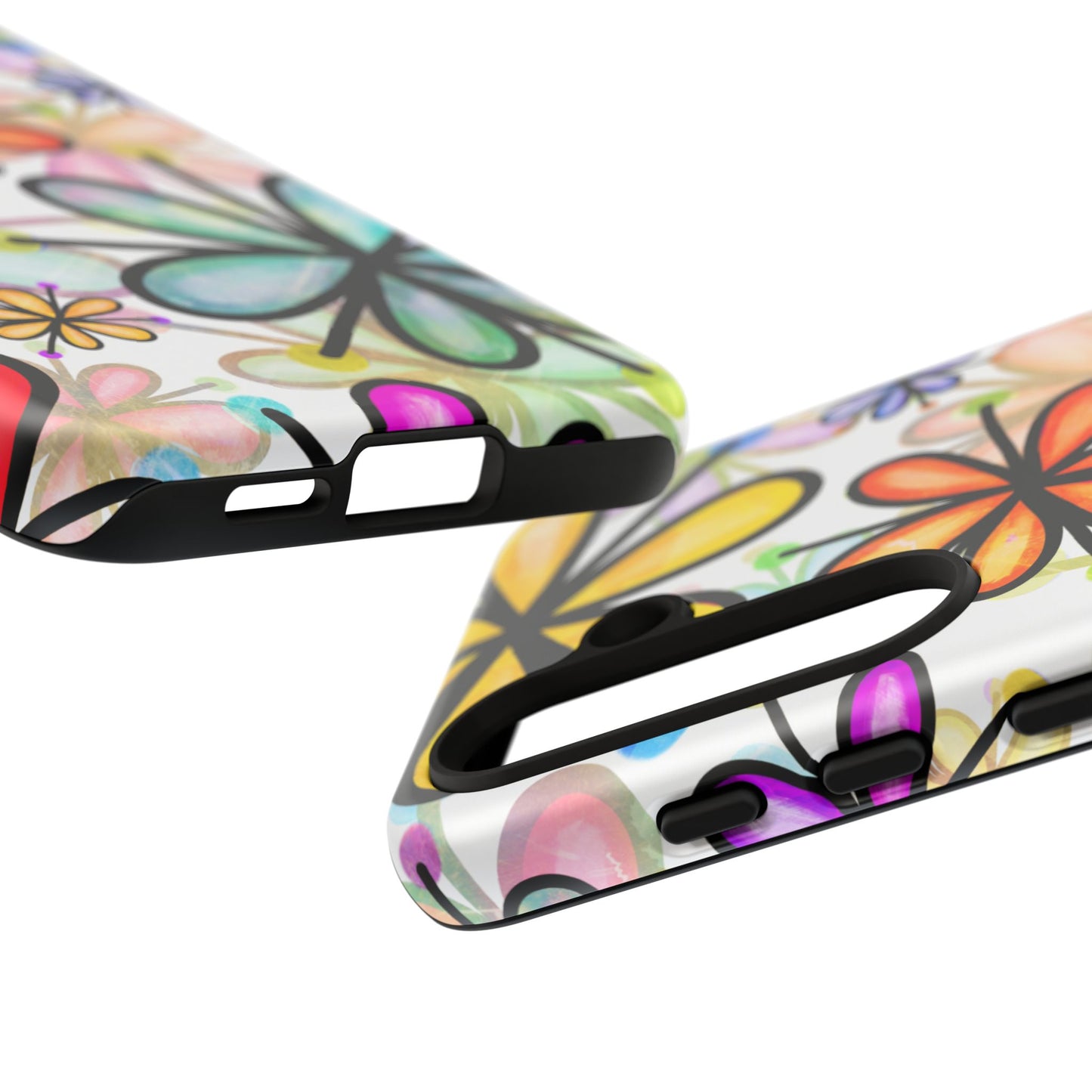 Retro Floral Pop Samsung Galaxy Case – Ultra-Slim Design, High-Gloss Finish