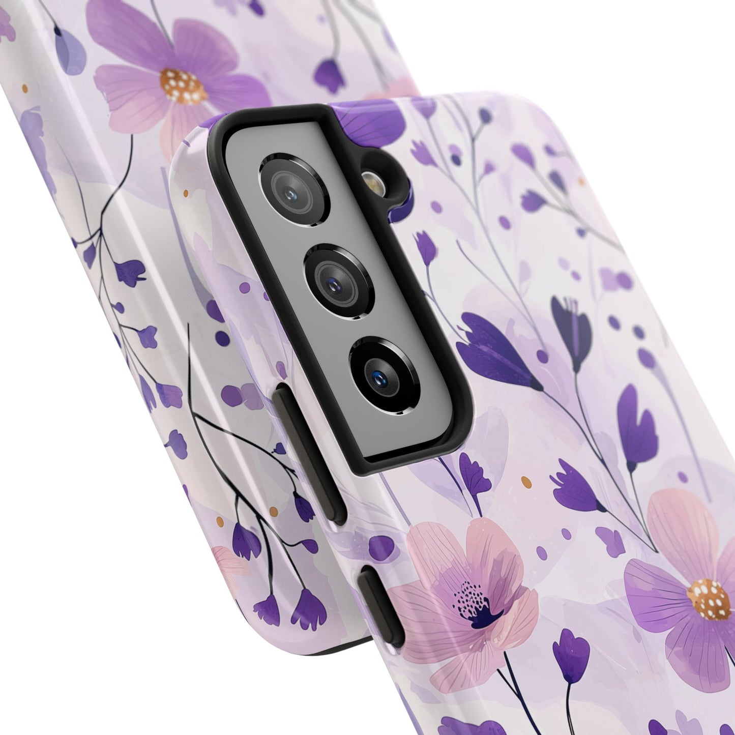 Purple Floral Bliss Samsung Galax Case – Delicate Blossom Design