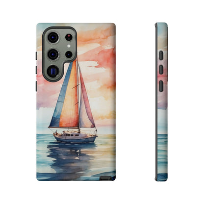 Sailboat Sunset Samsung Galaxy Case – Vibrant Watercolor Design