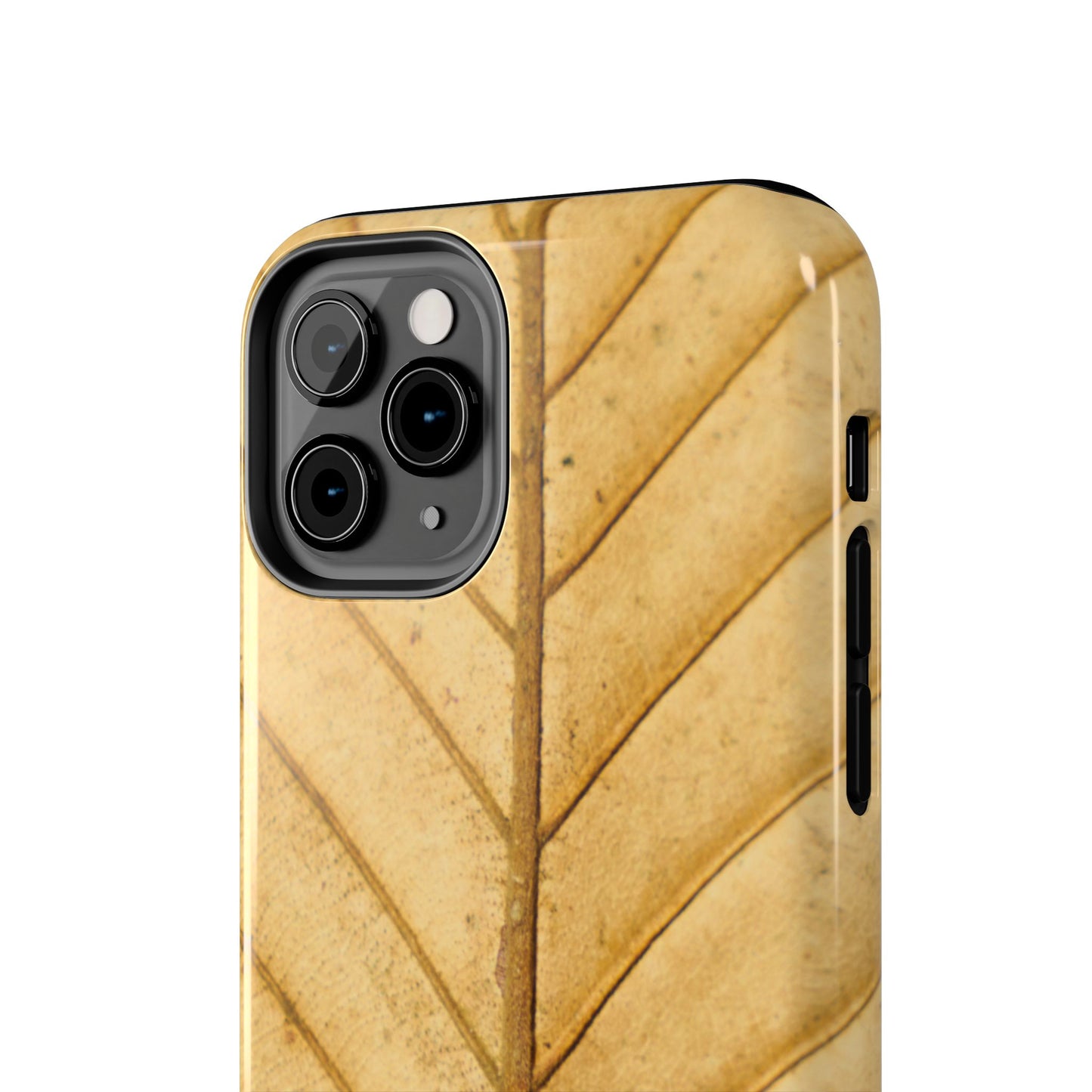 Golden Leaf Texture iPhone Case – Minimal Nature Design