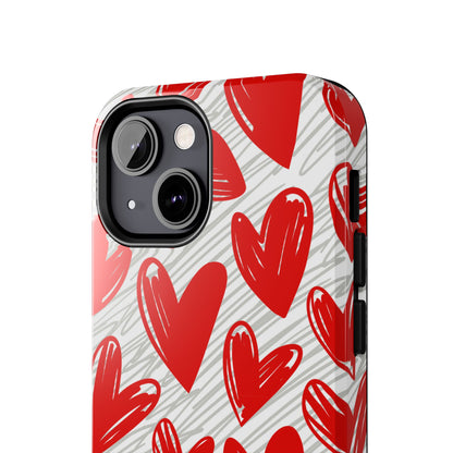 iPhone Case: Whimsical Heart Doodle