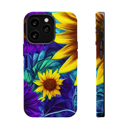 Purple & Gold Sunflower Dream - MagSafe iPhone Series Case