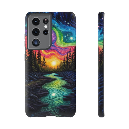 Celestial Nightscape Samsung Galaxy Case – Vibrant River and Starry Sky Design