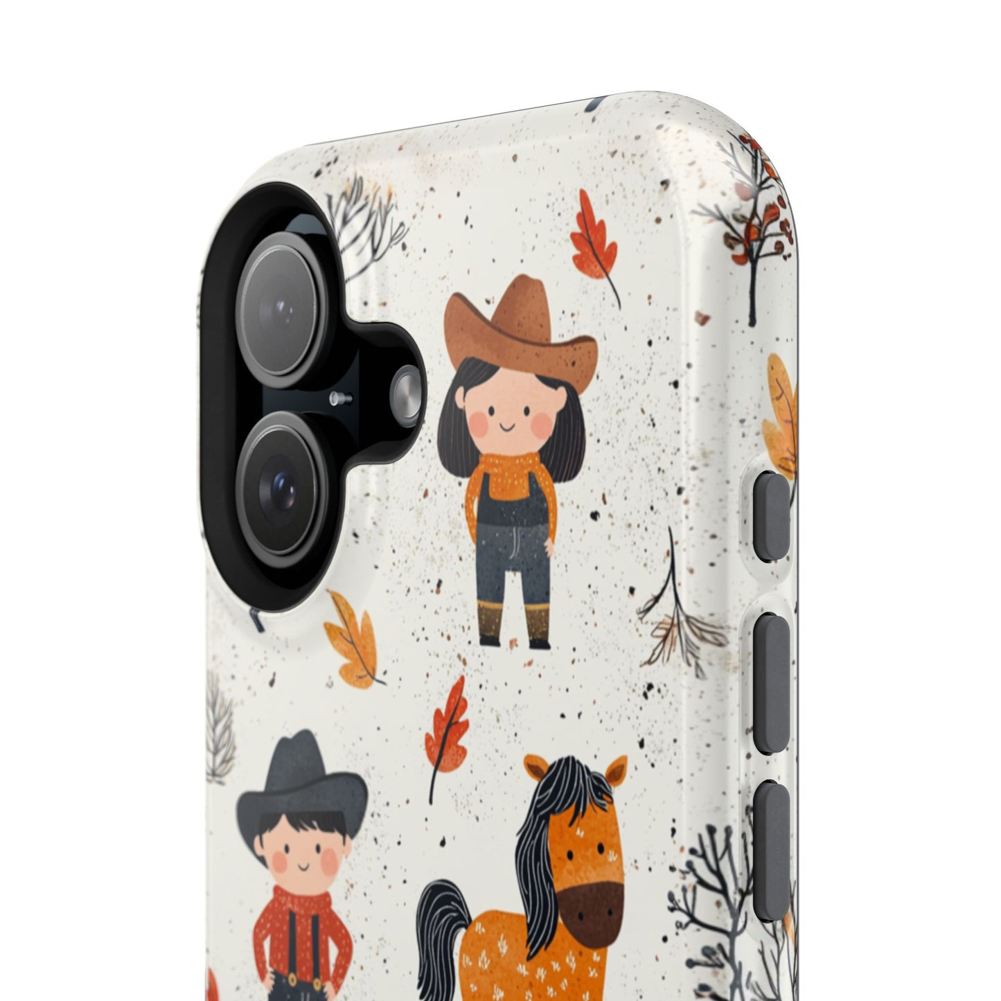 Cowboy Adventures Tough MagSafe iPhone Case – Cute Western Theme, Dual-Layer Protection