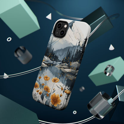 Silver Alpine Wildflower iPhone Case