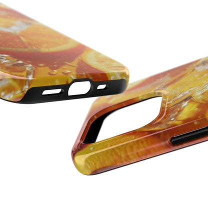 Citrus Orange Splash iPhone Case – Dual-Layer Tough Protection, Vibrant Summer Design