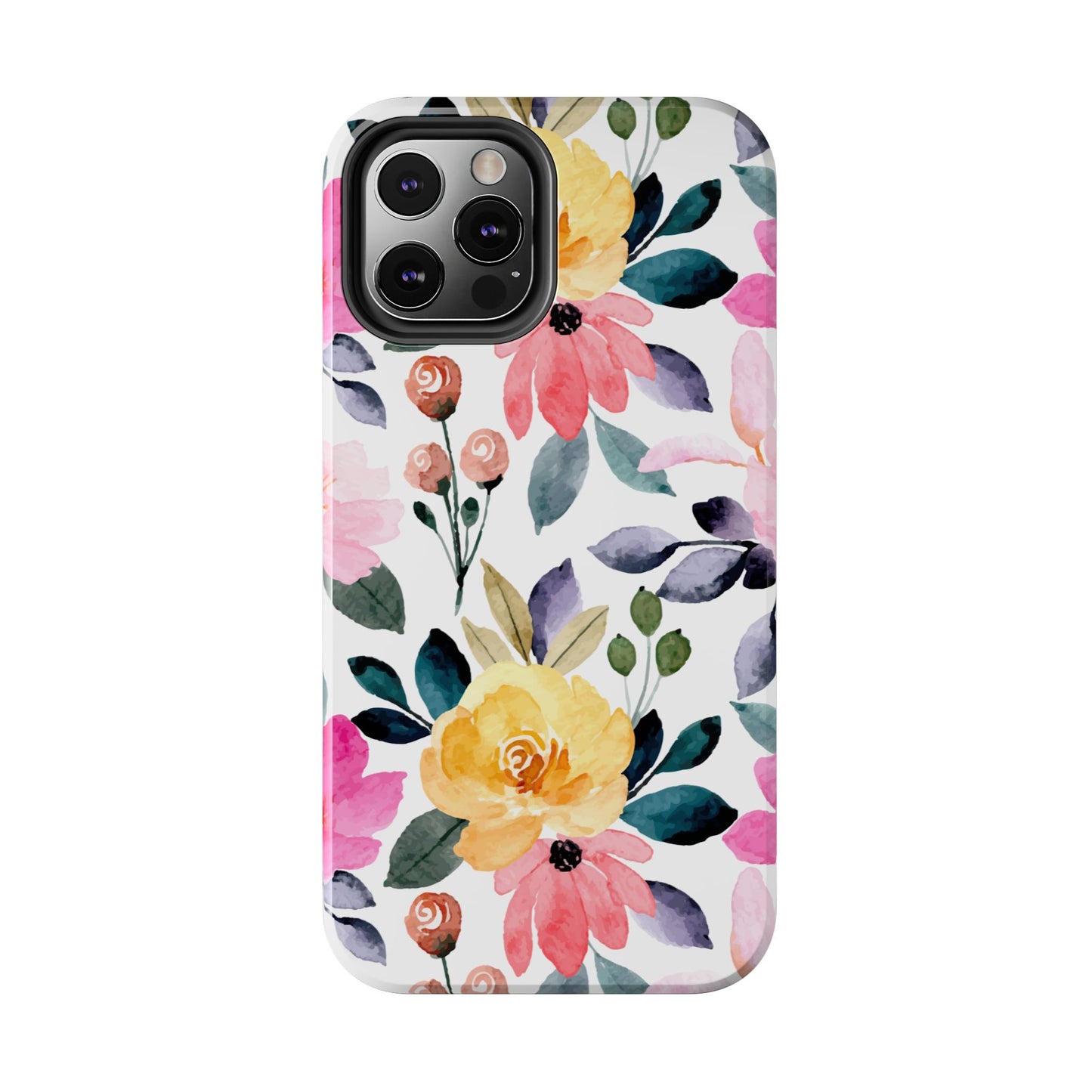 Blossoming Beauty – iPhone Series Case with Vibrant Watercolor Flowers