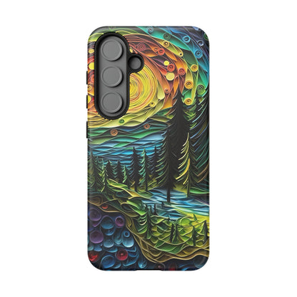 Radiant Forest Sunset Samsung Galaxy Case – Artistic Landscape Design