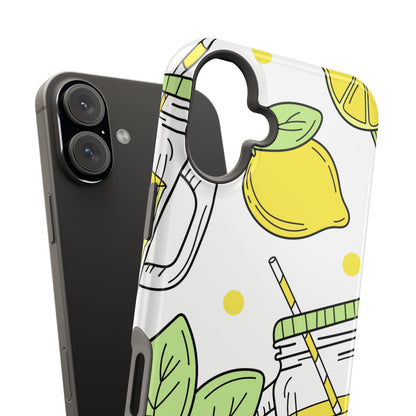 Lemonade Love Tough MagSafe iPhone Case – Fun Lemon Mason Jar Design, Dual-Layer Protection