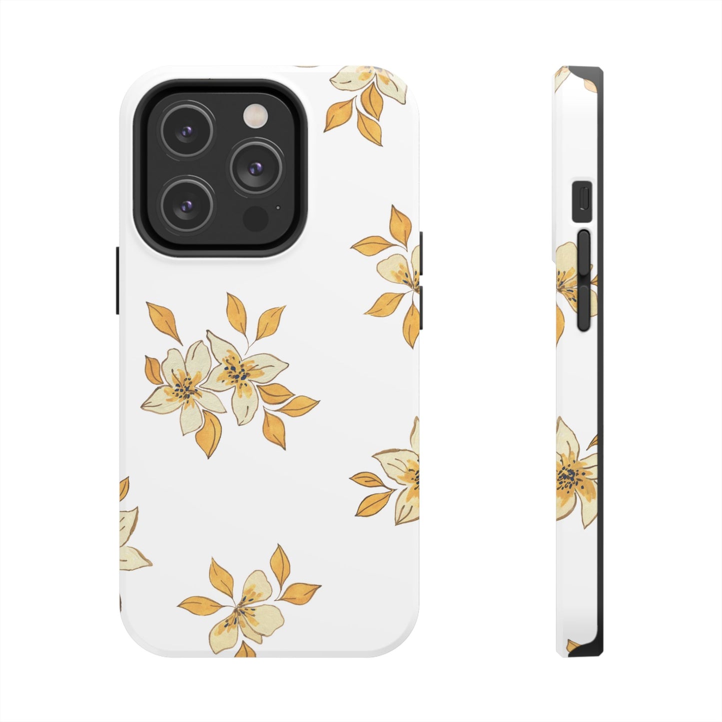 Delicate Yellow Blossom iPhone Case – Minimalist Floral Design with Matte Finish