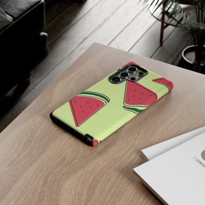 Watermelon Slice Samsung Galaxy Case – Fresh & Fun Design with Retro Geometric Pattern